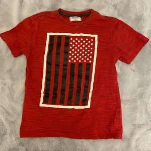 Akademiks Red & Black Patriotic Tee Size 14/16